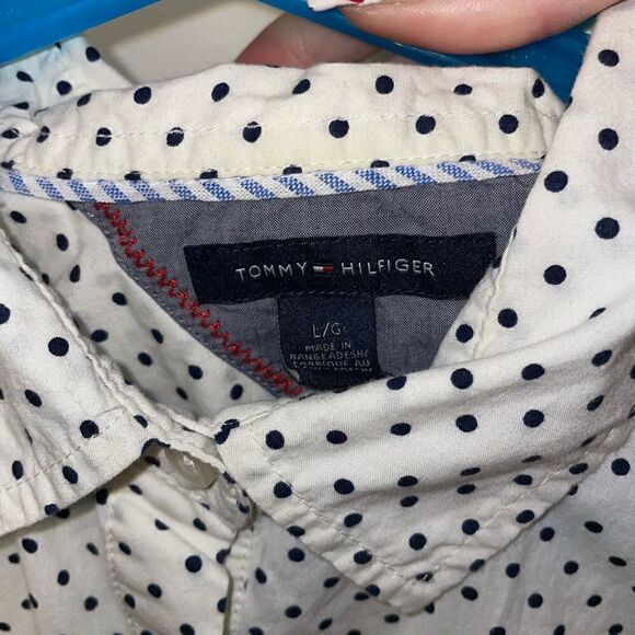 Tommy Hilfiger polka dots white collar shirt - Picture 4 of 7